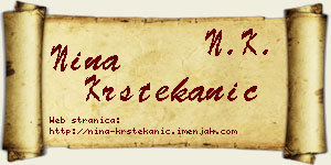 Nina Krstekanić vizit kartica
